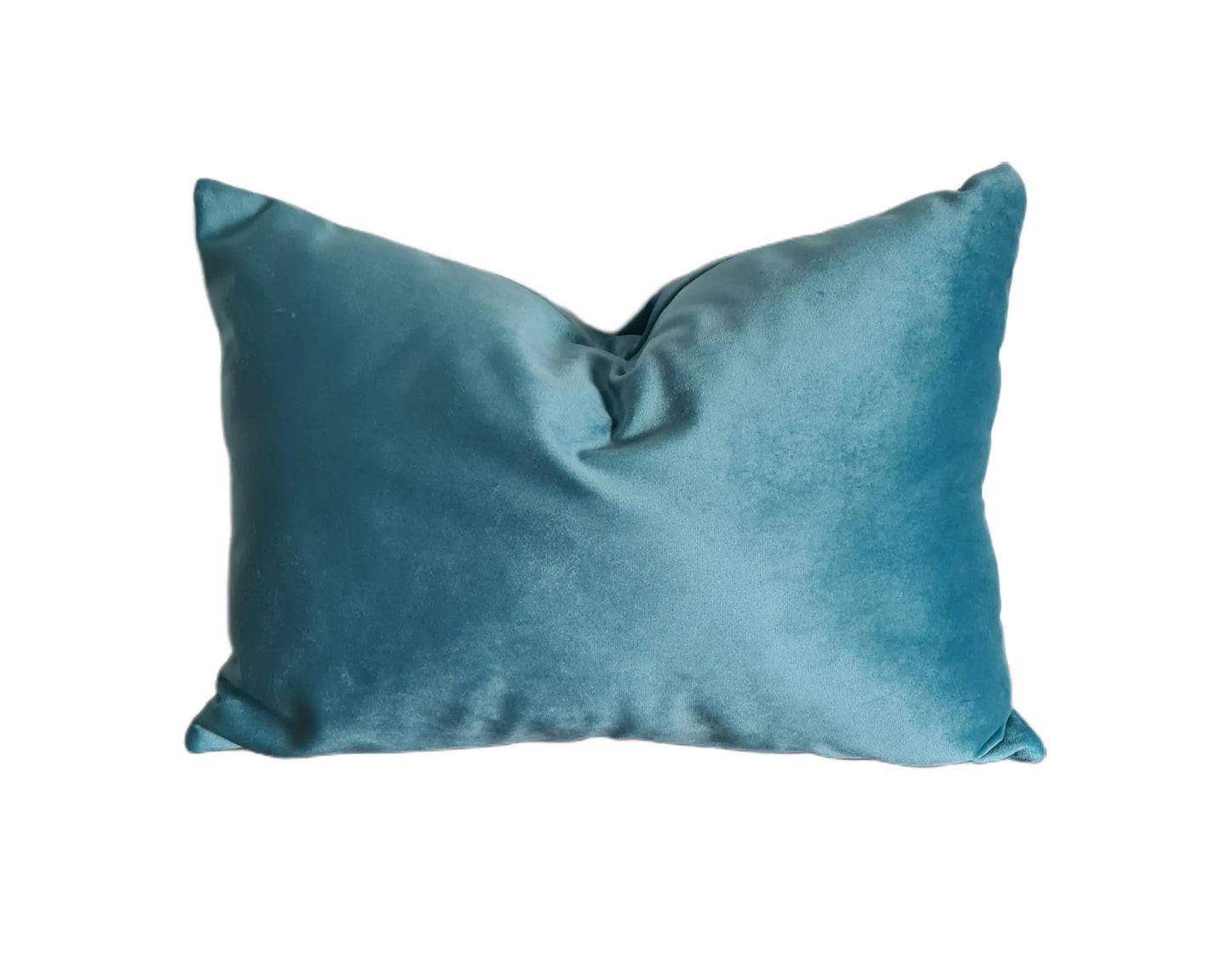 Turquoise Luxury Plush Velvet Rectangular Cushion