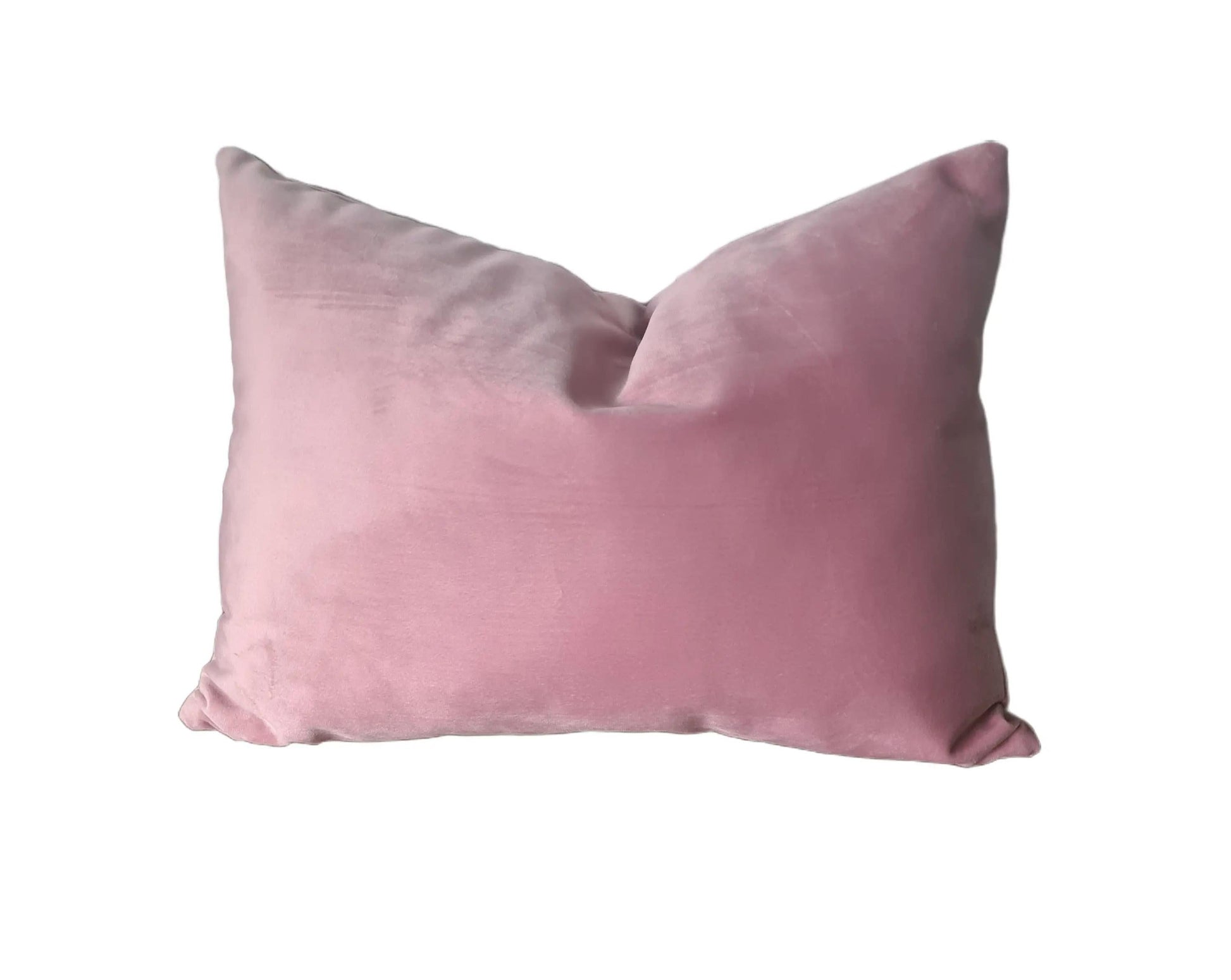 Blush Pink Luxury Plush Velvet Rectangular Cushion