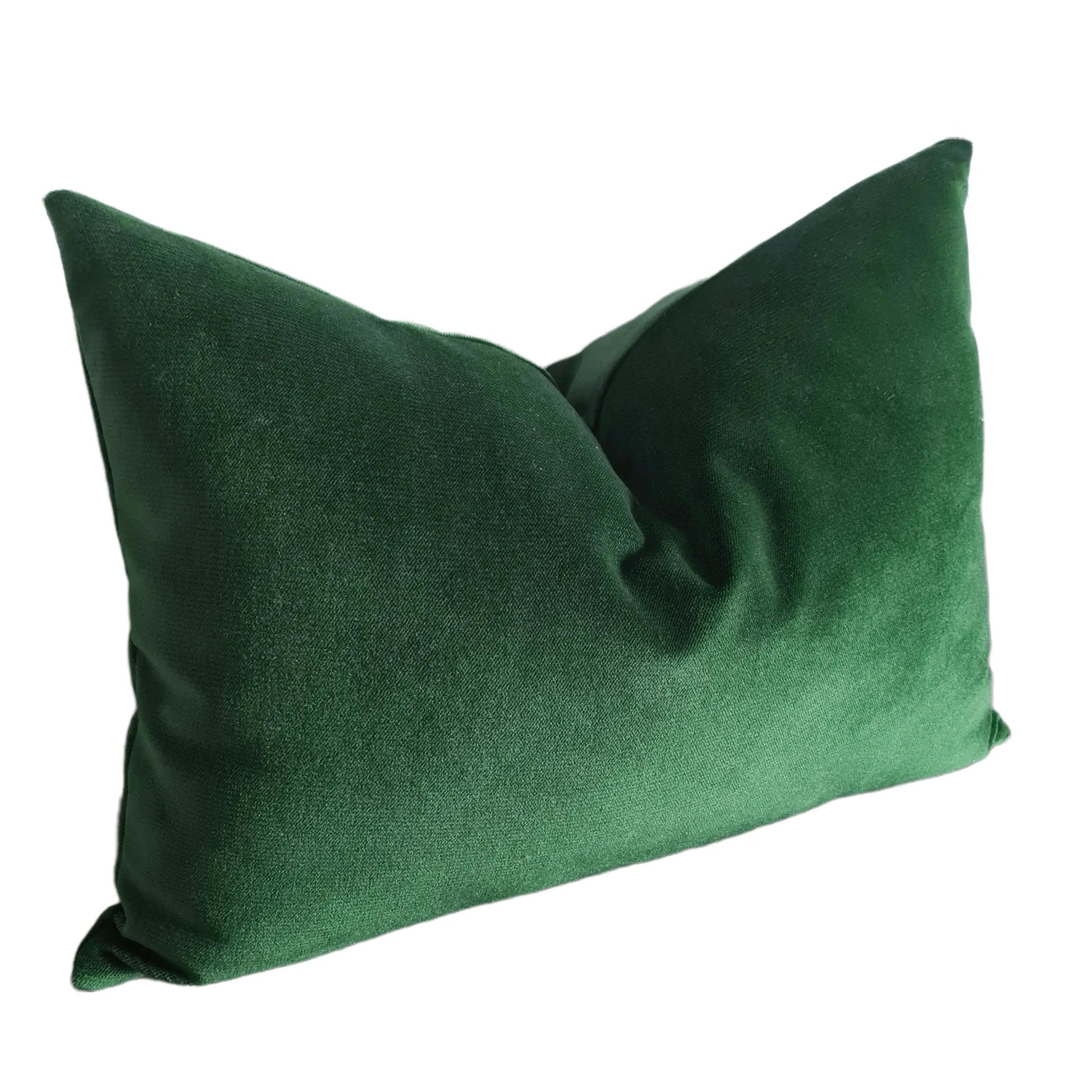 Green Luxury Plush Velvet Rectangular Cushion