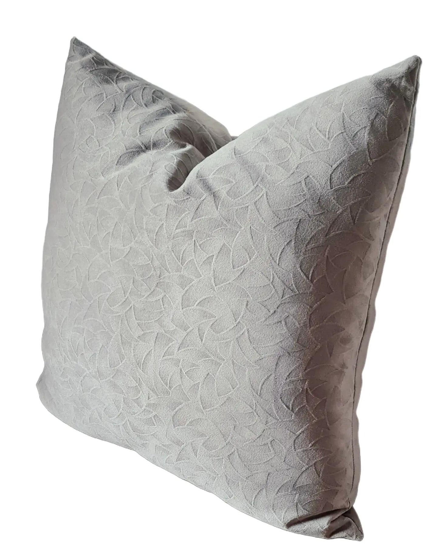 Pink & Grey Geometric Velvet Cushion