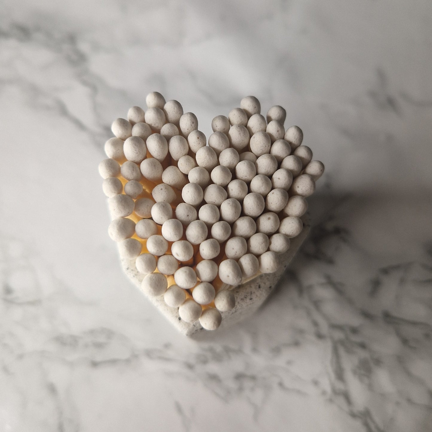 Heart Match Holder Pot filled with matches