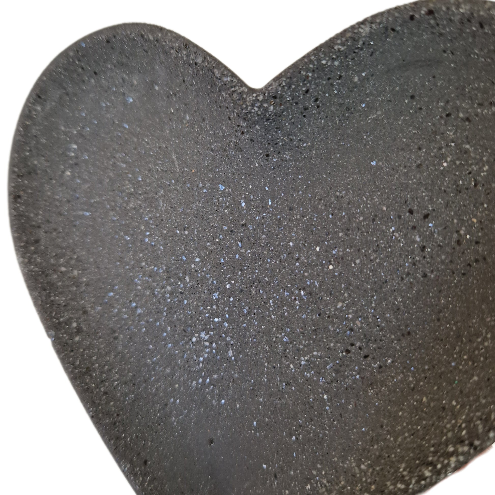 Black Granite Heart Trinket Dish